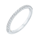 Round Diamond Half-Eternity Wedding Band in 14K White Gold