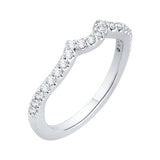 Round Diamond Half-Eternity Wedding Band in 14K White Gold