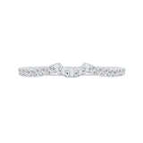 Round Diamond Half-Eternity Wedding Band in 14K White Gold
