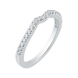 Round Diamond Half-Eternity Wedding Band in 14K White Gold