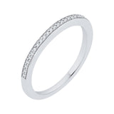 Round Diamond Half-Eternity Wedding Band in 14K White Gold