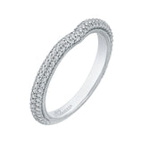 Round Diamond Wedding Band in 14K White Gold