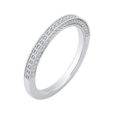 Round Diamond Half-Eternity Wedding Band in 14K White Gold