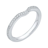 Round Diamond Wedding Band in 14K White Gold