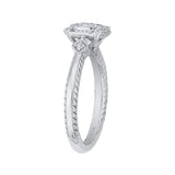 Oval Cut Diamond Engagement Ring in 14K White Gold