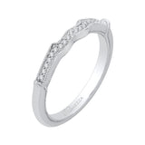 Round Diamond Wedding Band in 14K White Gold