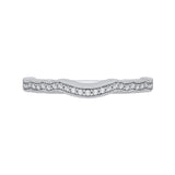 Round Diamond Half-Eternity Wedding Band in 14K White Gold