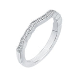 Round Diamond Half-Eternity Wedding Band in 14K White Gold