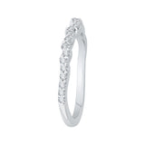 Round Diamond Wedding Band in 14K White Gold