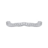 Round Diamond Wedding Band in 14K White Gold