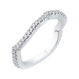 Round Diamond Wedding Band in 14K White Gold