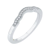 Round Diamond Wedding Band in 14K White Gold