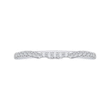 Round Diamond Wedding Band in 14K White Gold