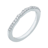 Round Diamond Wedding Band in 14K White Gold