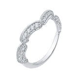 Round Diamond Wedding Band in 14K White Gold