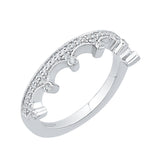 Round Diamond Wedding Band in 14K White Gold