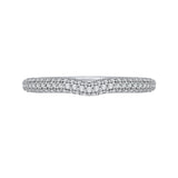 Round Diamond Wedding Band in 14K White Gold