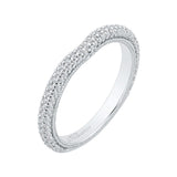 Round Diamond Wedding Band in 14K White Gold