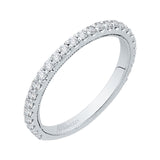 Round Diamond Wedding Band in 14K White Gold
