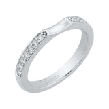 Round Diamond Wedding Band in 14K White Gold