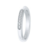 Round Diamond Wedding Band in 14K White Gold