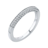 Round Diamond Wedding Band in 14K White Gold