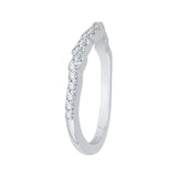Round Diamond Half-Eternity Wedding Band in 14K White Gold