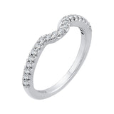 Round Diamond Half-Eternity Wedding Band in 14K White Gold