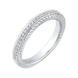 Round Diamond Wedding Band in 14K White Gold