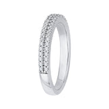 Half-Eternity Round Diamond Wedding Band in 14K White Gold