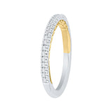 Round Diamond Wedding Band in 18K Two-Tone Gold