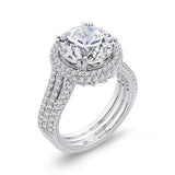 Diamond Engagement Ring in 18K White Gold (Semi-Mount)
