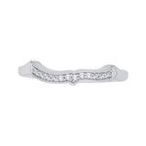 Round Diamond Wedding Band in 14K White Gold