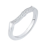 Round Diamond Wedding Band in 14K White Gold