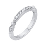 Round Diamond Half-Eternity Wedding Band in 14K White Gold