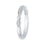 Round Diamond Half-Eternity Wedding Band in 14K White Gold
