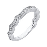 Round Diamond Wedding Band in 14K White Gold