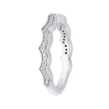 Round Diamond Wedding Band in 14K White Gold