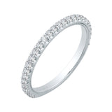 Round Diamond Wedding Band in 14K White Gold
