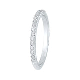 Round Diamond Wedding Band in 14K White Gold