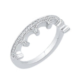 Round Diamond Wedding Band in 14K White Gold
