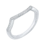 Round Diamond Half-Eternity Wedding Band in 14K White Gold