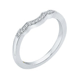 Round Diamond Wedding Band in 14K White Gold