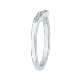 Round Diamond Wedding Band in 14K White Gold