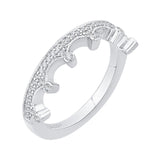 Round Diamond Wedding Band in 14K White Gold