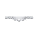 Round Diamond Wedding band in 14K White Gold