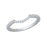 Round Diamond Wedding band in 14K White Gold
