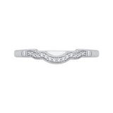 Round Diamond Wedding Band in 14K White Gold