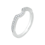Round Diamond Wedding Band in 14K White Gold