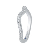 Round Diamond Wedding Band in 14K White Gold